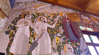 San Isidro y Santa María de la Cabeza, en los murales de Rupnik