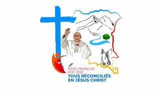 Logotipo oficial de la visita apostólica a RD del Congo