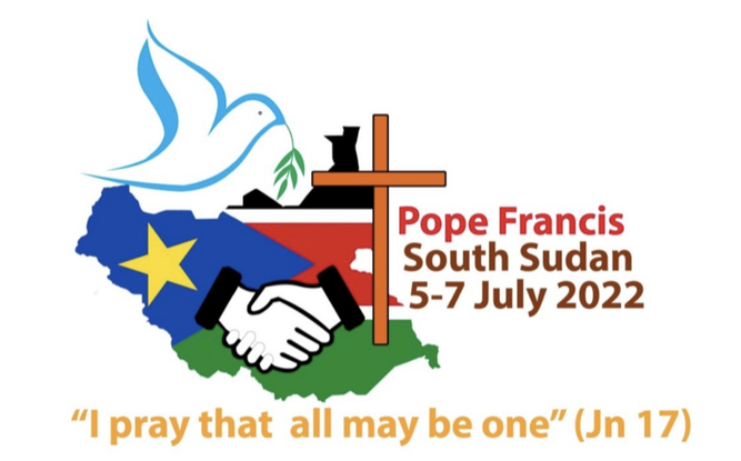 Logotipo del viaje papal a Sudán del Sur