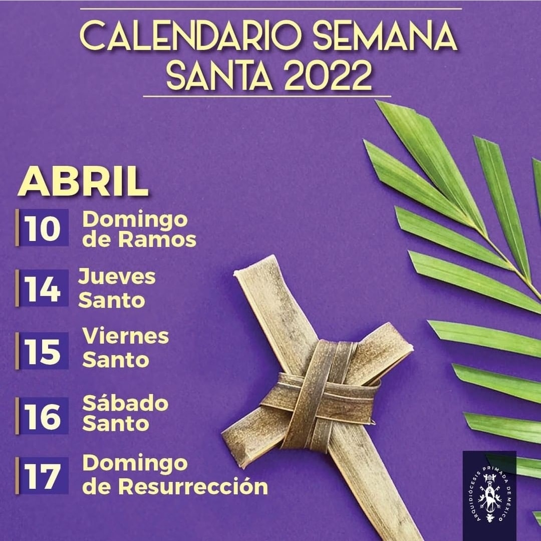 Calendario Semana Santa 2022