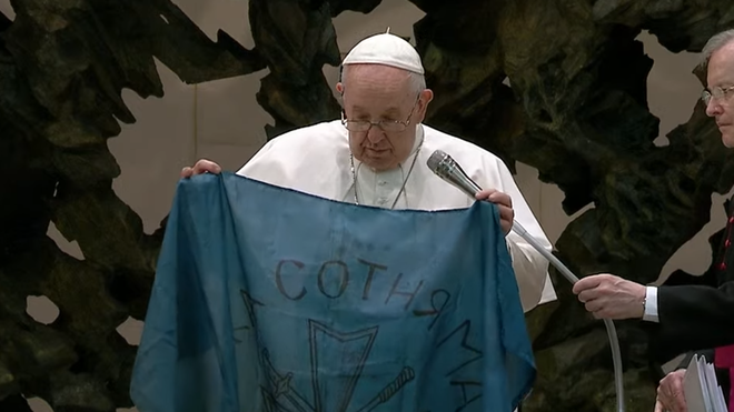 La bandera de Bucha