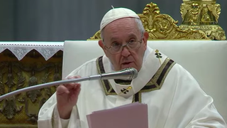 Francisco, durante la Misa Crismal