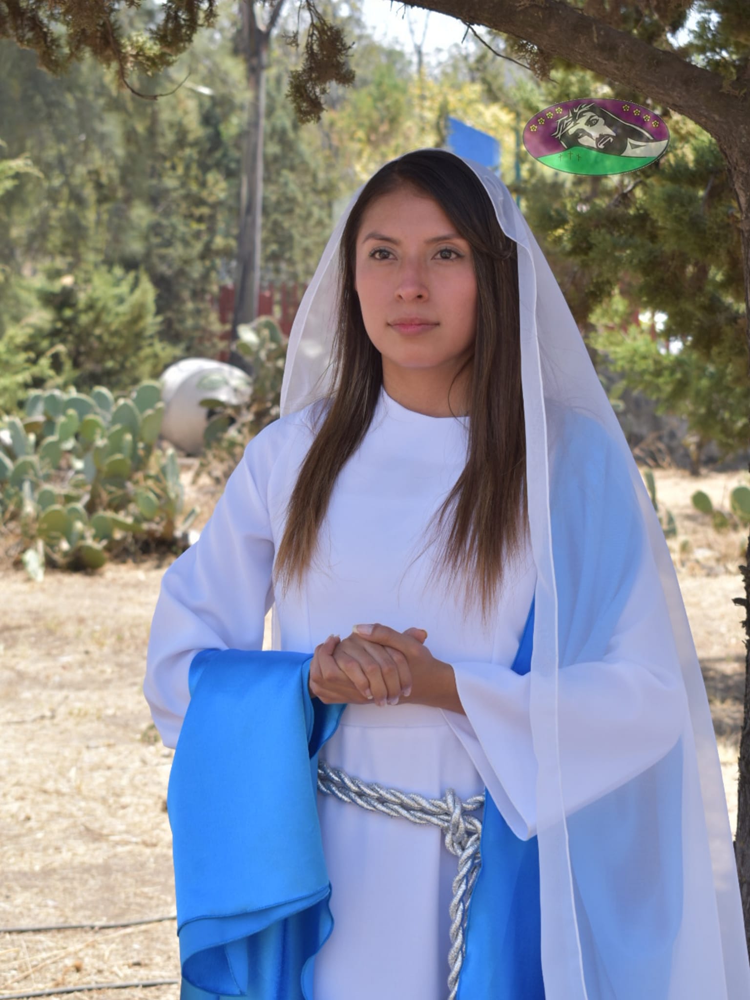 Uri Celeste para representar a María en la Pasión de Iztapalapa.