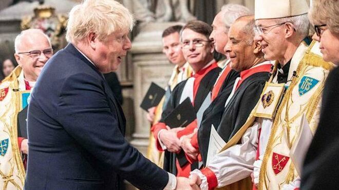 Justin Welby y Boris Johnson