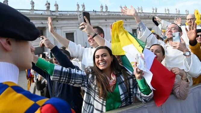 Jóvenes en la audiencia general