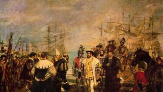 Desembarco del  rey Francisco I de Franciaen Valencia. Ignacio PInazo.