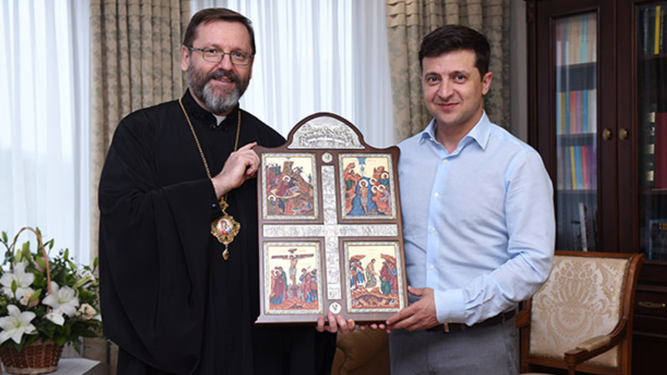 Shevchuk con Zelenski, el presidente de Ucrania