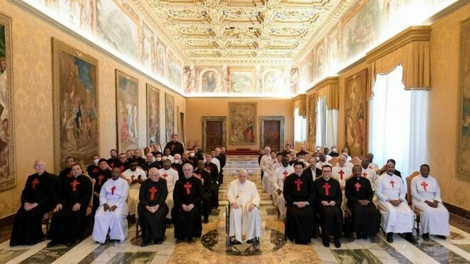 Audiencia de la Orden Ministros de los Enfermos (religiosos camilos) con el Papa Francisco