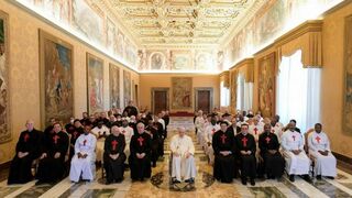 Audiencia de la Orden Ministros de los Enfermos (religiosos camilos) con el Papa Francisco