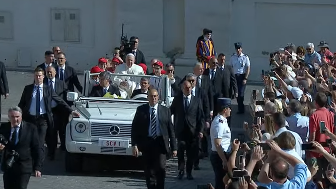 Papa, en la audiencia