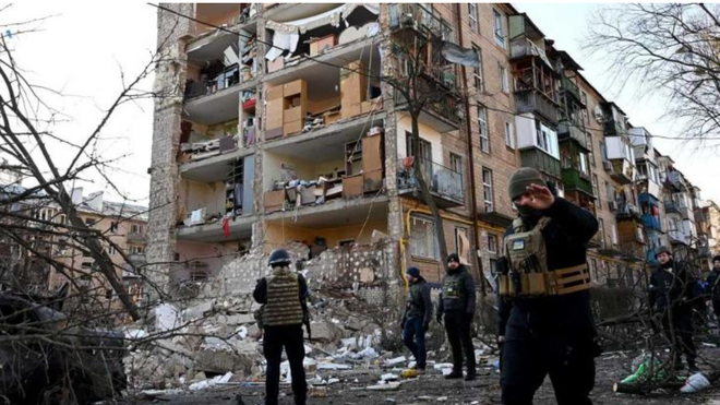 Destrucción en el este de Ucrania