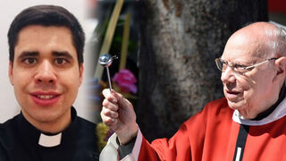 Padre Joan Mundet  y padre Valentí Balaguer