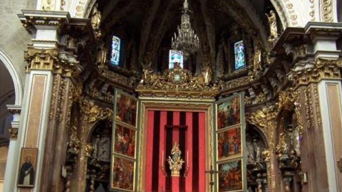 El retablo mayor de la catedral de València, antes de ser manipulado
