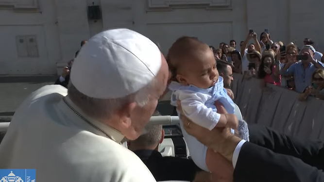 Papa, en la audiencia