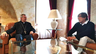 Monseñor Retana y Ángel Aznárez