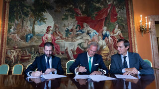 Firma del acuerdo entre Viajes el Corte Inglés y el Banco Sabadell