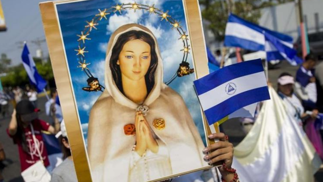 La Viregen acompaña el sufrimiento del pueblo nicaragüense