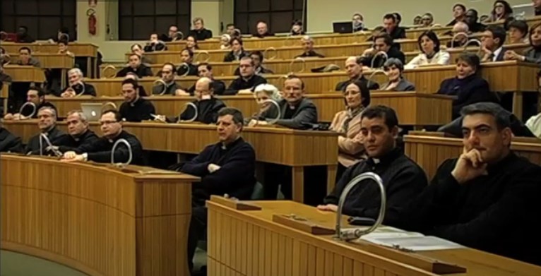 Lección en el Aula magna de la Gregoriana