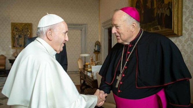 McElroy, con el Papa Francisco