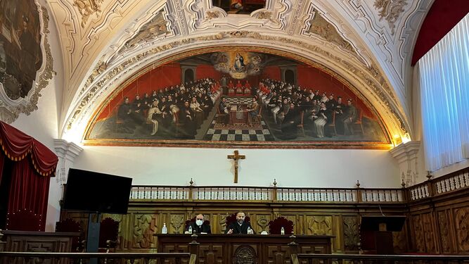 José San José Prisco, en un acto en la Pontificia de Salamanca