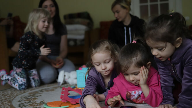 Niños ucranianos en Lviv