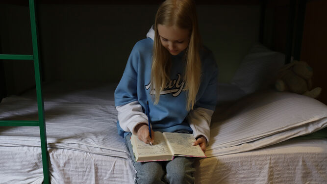 Una niña ucrania en Lviv