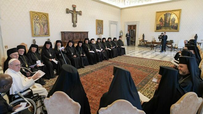 El Papa, con el Sínodo de la Iglesia greco-melquita católica