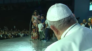 El Papa, con las familias