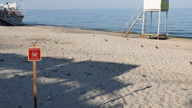 Playa minada en Odessa