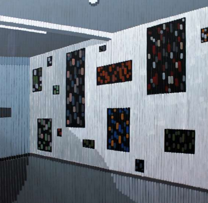 "Espacio de Proyección I" 200x200 acrílico:lienzo 2003