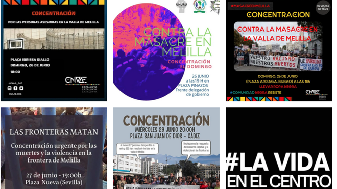 Carteles de concentraciones