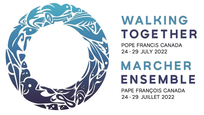 Logotipo de la visita papal a Canadá
