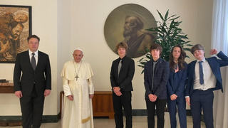 Audiencia del Papa a Elon Musk y sus hijos