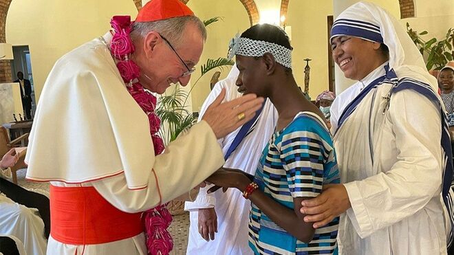 Cradenal Parolin en Kinshasa