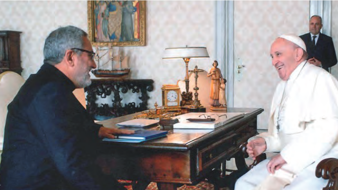Guerrero, con el Papa Francisco