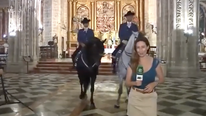 Un momento de la grabación del video
