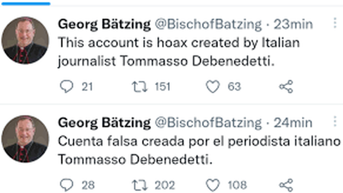 Captura de la fake sobre muerte Benedicto XVI. jpg