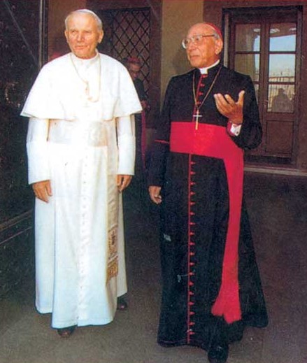Juan Pablo II y el cardenal Agostino Casaroli