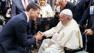 Justin Trudeau, con el Papa Francisco