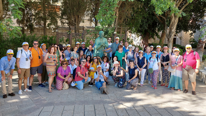 Todo el grupo durante la visita a Nazareth