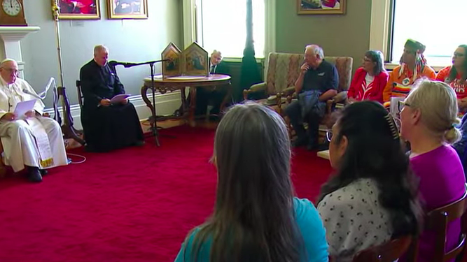 Encuentro del papa con los inuits