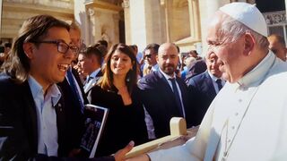 Nicolás del Mastro, con el Papa Francisco