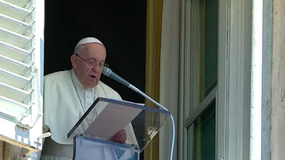 El Papa, durante el Angelus