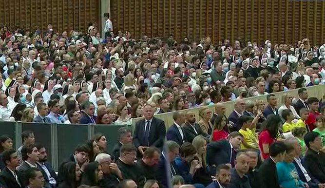 Fieles en la audiencia con el Papa