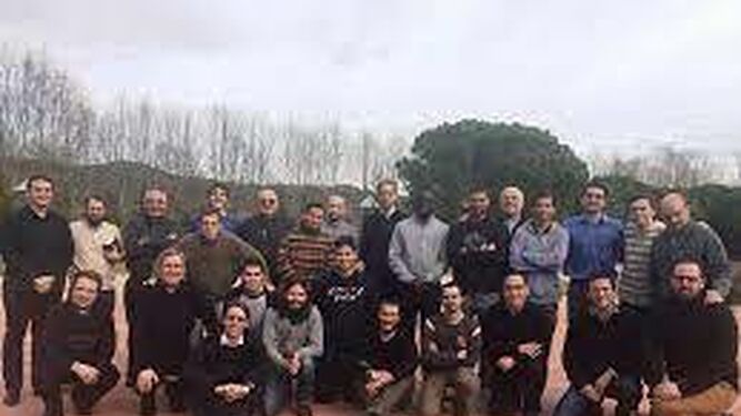 Mossèn Joan Llidó con los seminaristas de Cataluña