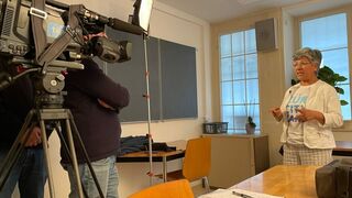 Grabaciones para 'Pueblo de Dios' (RTVE) desde la misión de Zúrich