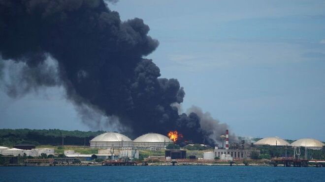 Incendio en el depósito de Matanzas