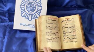 Misal del siglo XVI recuperado por la Policía