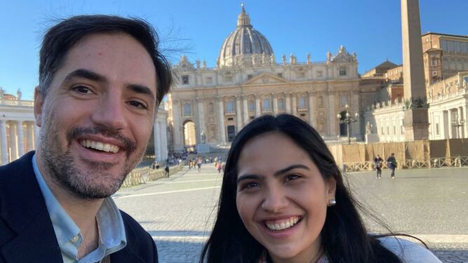 Diego, durante una visita al Vaticano