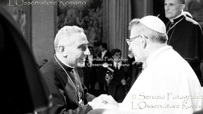 Juan Pablo I y el cardenal Pironio